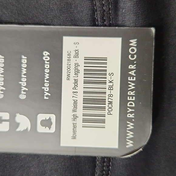 Ryderwear Movement High Waisted 7/8 Pocket Leggings - Small - Picture 3 of 3